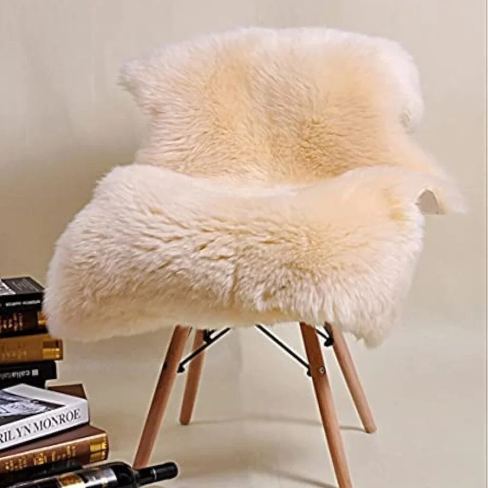 New Premium Genuine Sheepskin Rug Beige Real Australia Sheepskin Natural Luxury